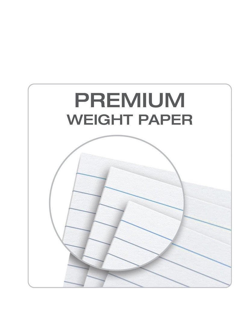 MARKQ Ruled index card, 100 Pack White Lined Record Cards for Office School Note making, List Making, Revision Flash Cards, 5” x 3”, 240GSM - Image 3