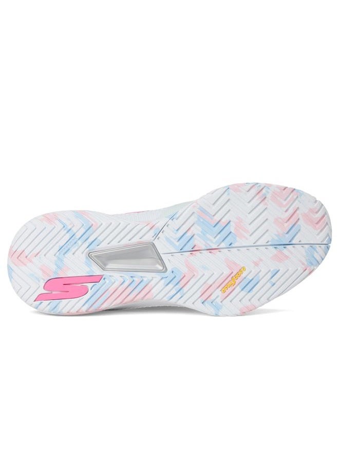 SKECHERS أحذية تدريب نسائية فاير كورت برو 2.0، حواف قماشية صناعية بيضاء، 39.5 EU - Image 3