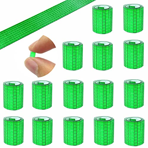 REDODECO 7200Pcs Mirror Mosaic Tiles Disco Ball Tiles SelfAdhesive Real Square Glass Mirror DIY Tiles for Craft DIYSilver Rose Gold Blue Black15 Sheets Green - Image 1