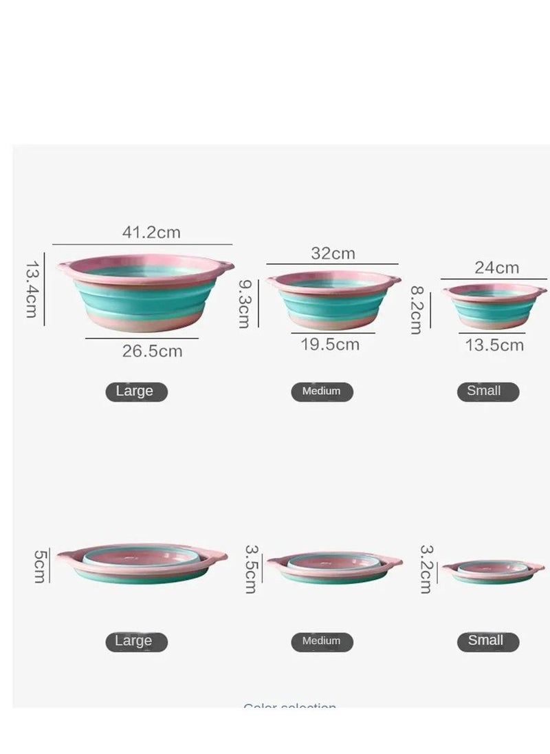 Generic - Collapsible dish pan Multi Usage 3 Pcs( variable dish color ) - Image 1
