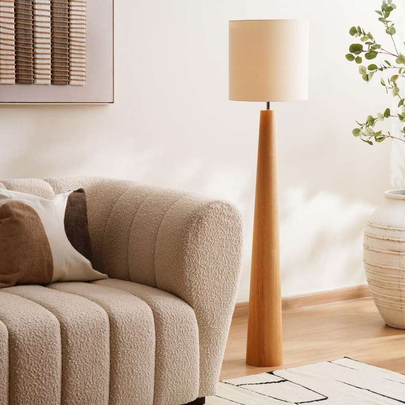 Pan Home Natural Wooden Floor Lamp for Home - Image 1