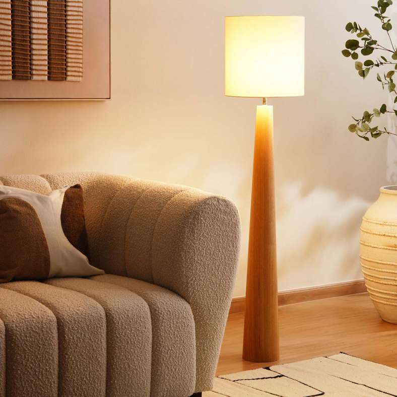 Pan Home Natural Wooden Floor Lamp for Home - Image 2