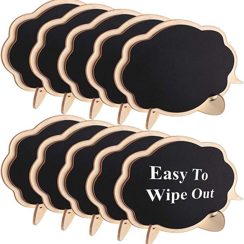 20PCS Small Blackboard Decoration Home Decoration Wedding Party Desktop Display Message Board (10x7.5 Double Layer Cloud) - Image 5