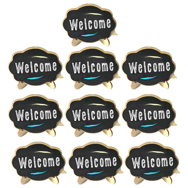 20PCS Small Blackboard Decoration Home Decoration Wedding Party Desktop Display Message Board (10x7.5 Double Layer Cloud) - Image 1