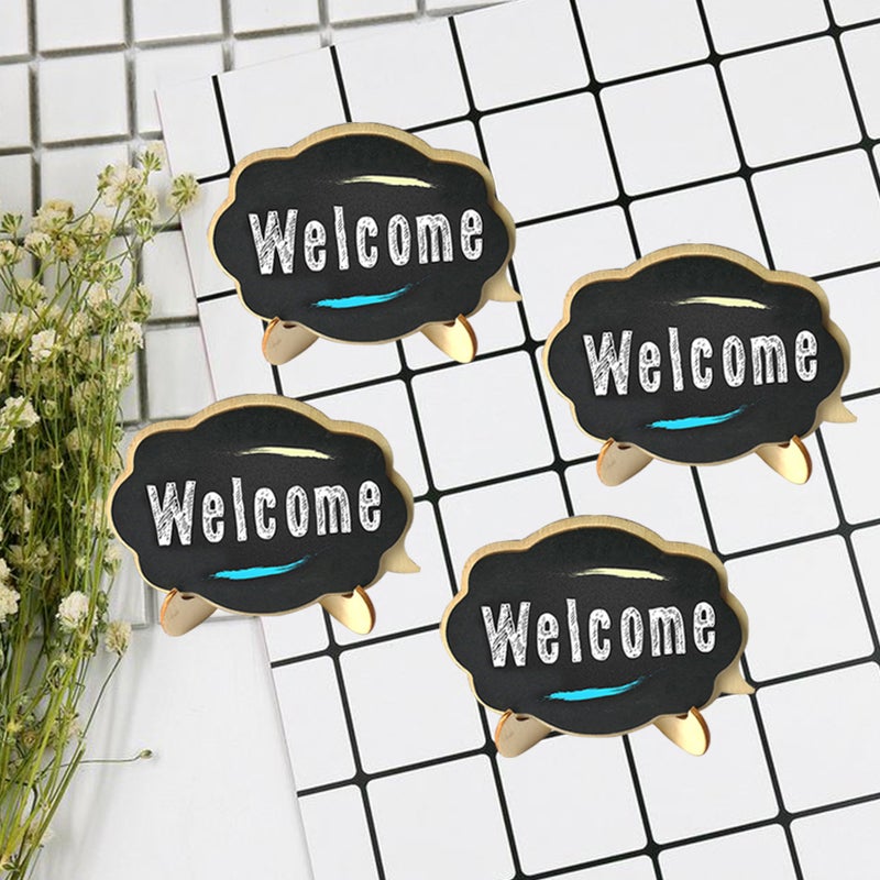 20PCS Small Blackboard Decoration Home Decoration Wedding Party Desktop Display Message Board (10x7.5 Double Layer Cloud) - Image 2