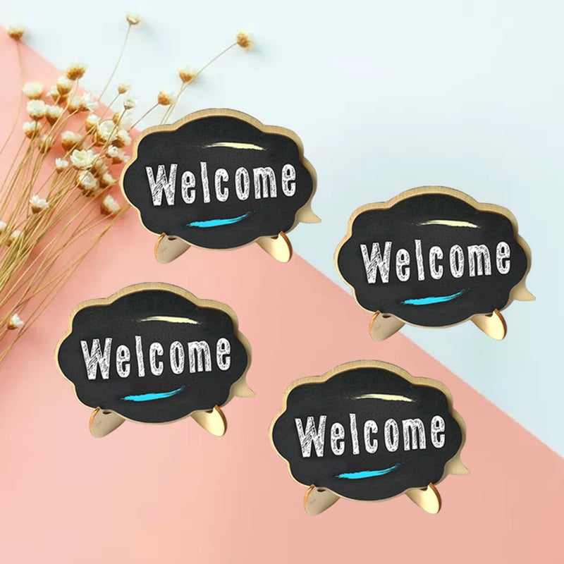 20PCS Small Blackboard Decoration Home Decoration Wedding Party Desktop Display Message Board (10x7.5 Double Layer Cloud) - Image 4