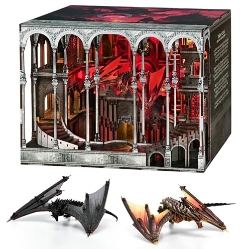 CCCDF Book Nook Kit DIY Miniature Dollhouse Booknook Kit 3D Wooden Puzzle Bookend Bookshelf Insert Decor with LED Light for Teens and Adults Ember Castle - Image 1