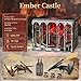 CCCDF Book Nook Kit DIY Miniature Dollhouse Booknook Kit 3D Wooden Puzzle Bookend Bookshelf Insert Decor with LED Light for Teens and Adults Ember Castle - Image 4
