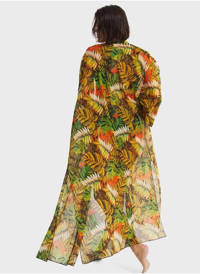 جون كيمونو شبكي مطبوع - Image 2