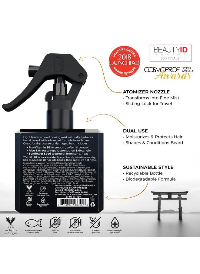 Blackwood For Men Hair & Beard Hydrator Sprayvegan & Natural Leavein Conditionermoisturizes Texturizes & Detanglesideal For Beard Growth And Caremen'S Grooming Essential (4 Oz.)  - Image 2