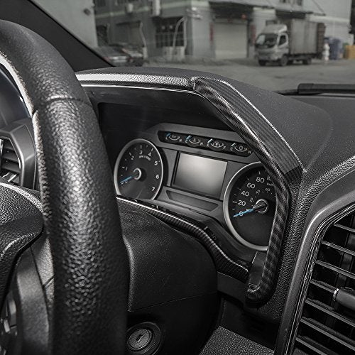 Voodonala Carbon Fiber Grain Dashboard Trim for 2015-2020 Ford F150 F250 F350 Super Duty - Image 5