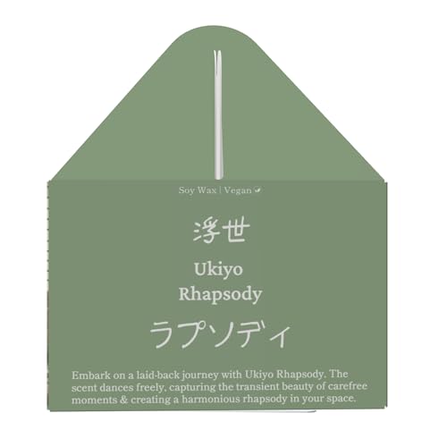Sakura Aromaworks Japanese Scented Candle | Ukiyo Rhapsody | Lemongrass | Fresh & Uplifting | for Daytime, Lounging, and Casual Moments - Image 5