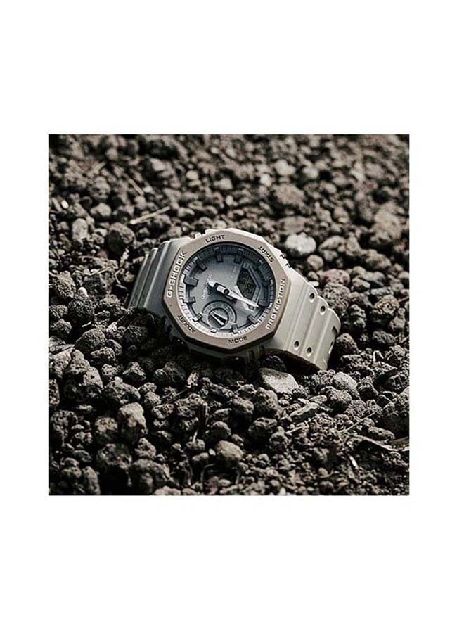 CASIO - Casio Men's Gray Watch Analog Plus Digital Resin Strap - Image 1