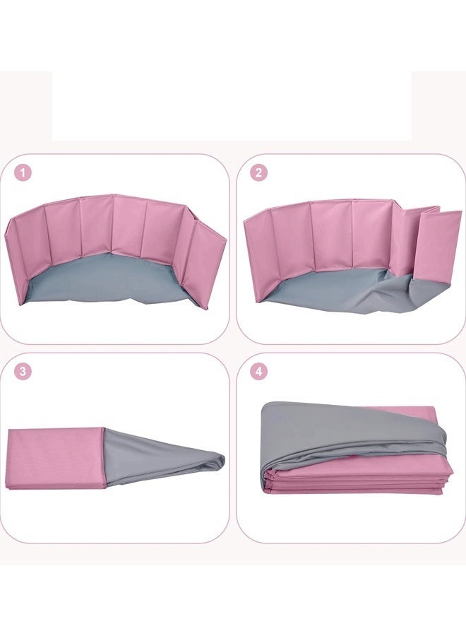 Bukela Foldable Double Layer Oxford Cloth Kids Ball Pit, Play Ball Pool with Storage Bag (Balls Not Included) Playpen for Baby Toddlers Baby Ball Pool, Folding Portable Ball Pool, Double Oxford Cloth, Children's Outdoor Indoor Play Pool Pink - Image 4