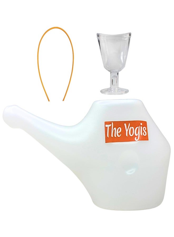 The Yogis Jal neti pot neti lota for nasal cleansing sinus and passages for Health, neti kriya kit - Image 1