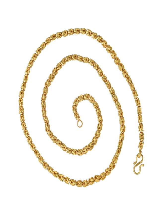 Superstore18 Brass 24 KT Micron Gold floral hand made Chain necklace Fashion Jewellery for Men and Women (SST1069CNSV) - Image 1