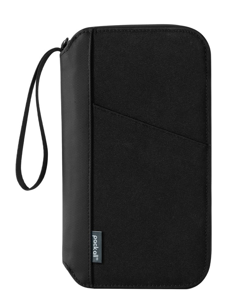 pack all Travel Passport Holder with RFID Blocker, Water-Resistant Passport Wallet with Wrist Strap, Multiple Family Airplane Document Organizer for Cards, Boarding Pass, ID, Cash, Tickets - Image 1