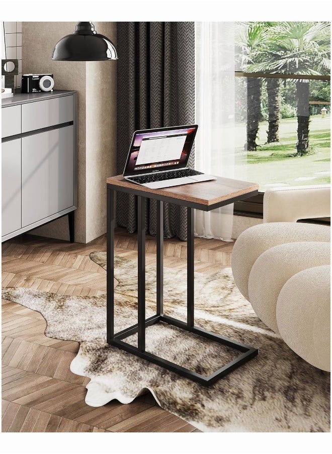 dida-cosmos - Side Table, C Shaped End Table for Couch, Sofa and Bed, Large Desktop C Table for Living Room, Bedroom, Bedside - Image 1