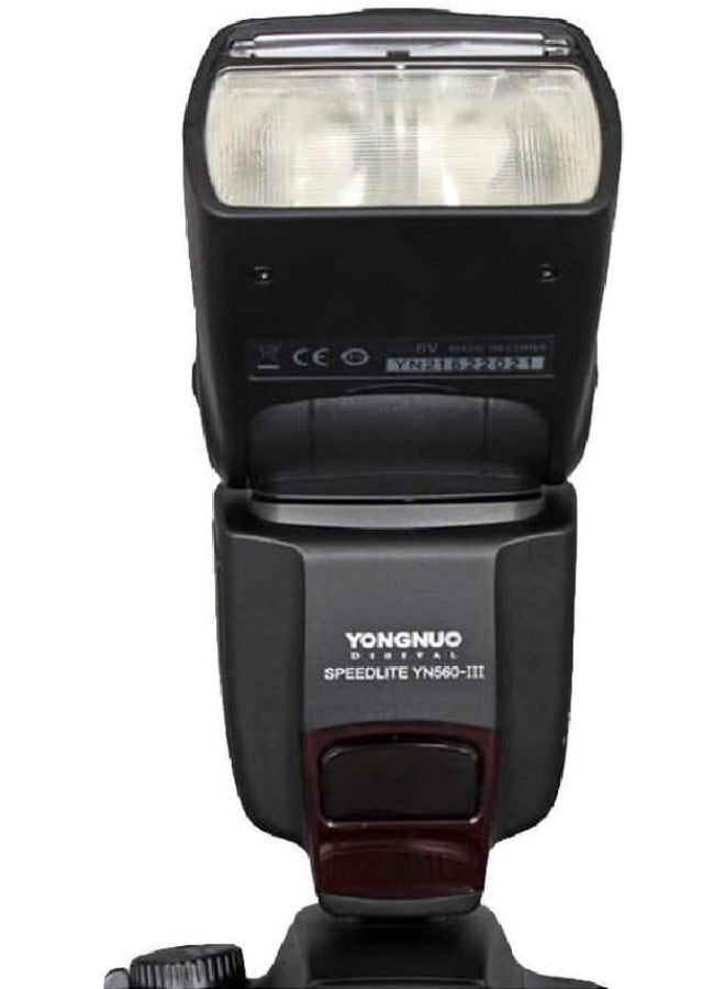 YONGNUO YN560III Speedlite Flash | Manual Wireless Flash with Built-in 2.4G Trigger System | High Guide Number GN58 | Compatible with Canon, Nikon, Sony, Pentax DSLR Cameras - Image 2