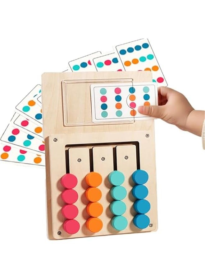 دوركو ألعاب بازل متناسقة الألوان لمونتيسوري للأطفال من 3 إلى 7 سنوات، ألعاب رحلات على الطريق للأولاد والبنات، ألعاب محمولة للسفر مثالية ل ورأس السنة. - Image 1