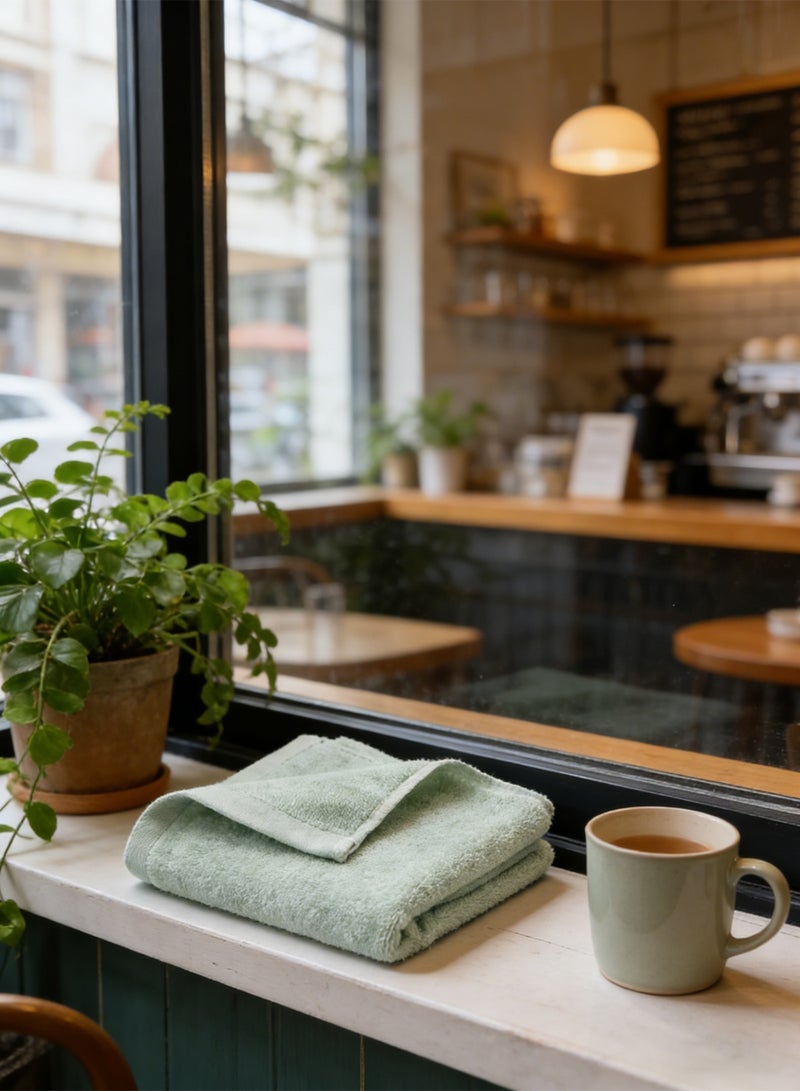 شاربدو طقم مناشف قطنية نقية ناعمة وسميكة للوجه، مقاس 30 × 60 سم، مريحة وماصة، مكون من 6 قطع - Image 5