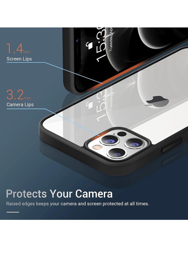 ten.tech Transparent protective cover for mobile phone iPhone 11 Pro Max, anti-shocks and scratches made of polycarbonate and flexible silicone, anti-yellowing by TenTech – Black  - Image 5