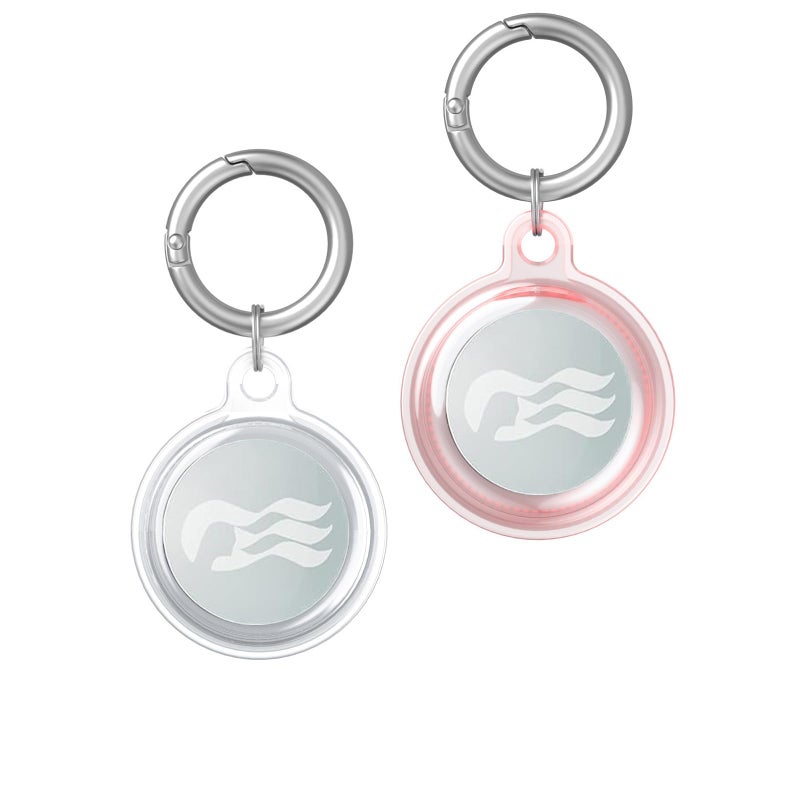 Orisell Princess Cruise Medallion Holder Waterproof with Keychain,Dust and Scratch Proof for Bags, Keys, Trousers,And More (2 pack (clear+pink)) - Image 1