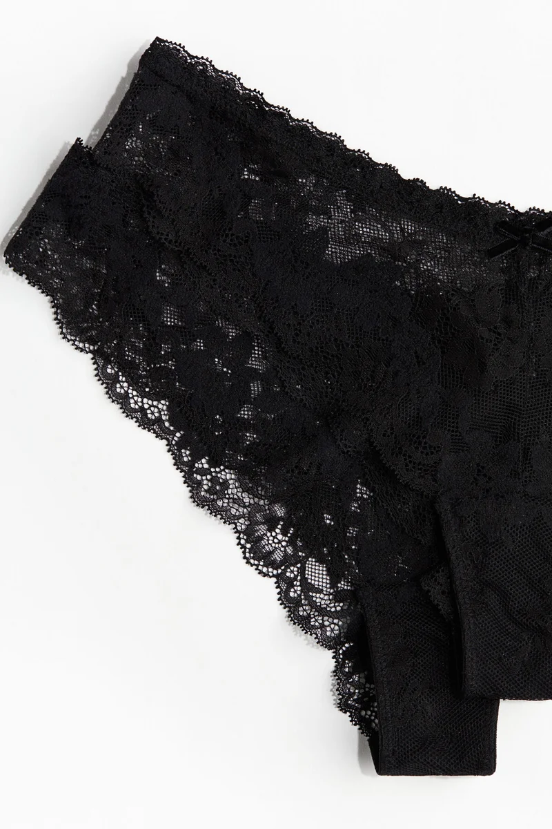 H&M 2-pack lace Brazilian briefs