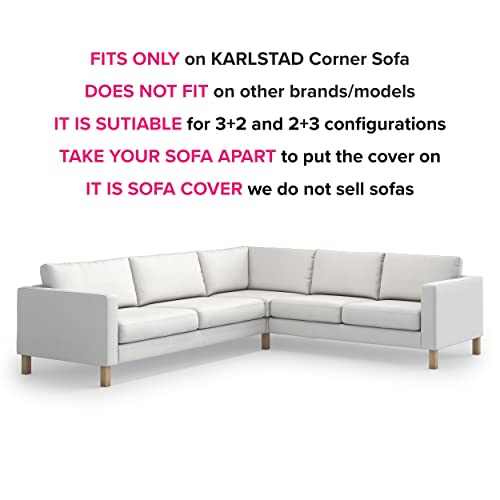 TLYESD Karlstad Cover Replacement for IKEA Karlstad Sofa Cover, Karlstad Corner Sofa Cover, Karlstad Couch Cover Only!(Navy Blue) - Image 2