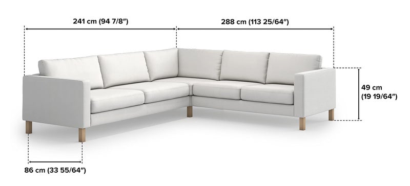 TLYESD Karlstad Cover Replacement for IKEA Karlstad Sofa Cover, Karlstad Corner Sofa Cover, Karlstad Couch Cover Only!(Navy Blue) - Image 5