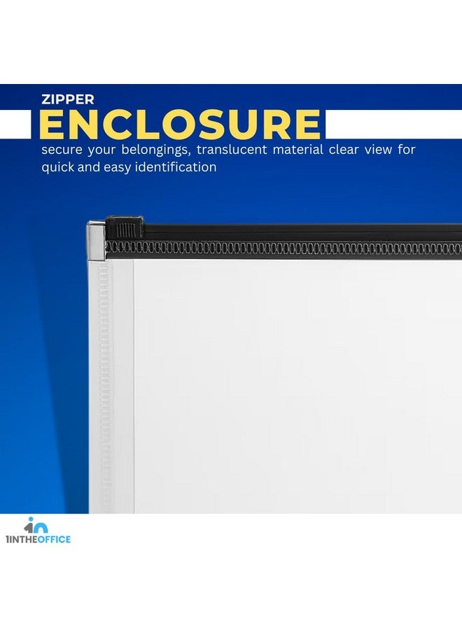 1InTheOffice Plastic Filing Envelopes With Zipper Closure Moisture Resistant Envelope Letter Size Assorted Colors Check Size (5 Pack)  - Image 4