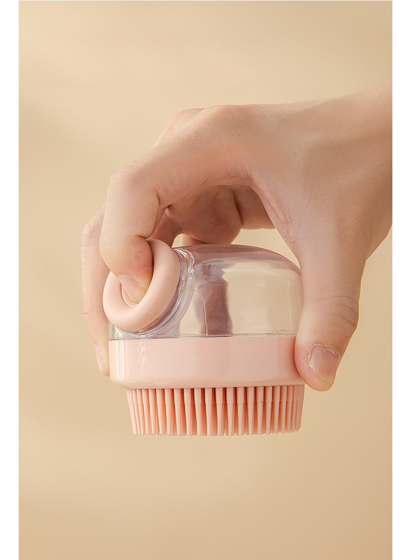 فرشاة تدليك فروة الرأس مع حاوية شامبو, مقشر فروة بشعيرات سيليكون ناعمة للعناية بالشعر الجاف والمبلل - Image 2