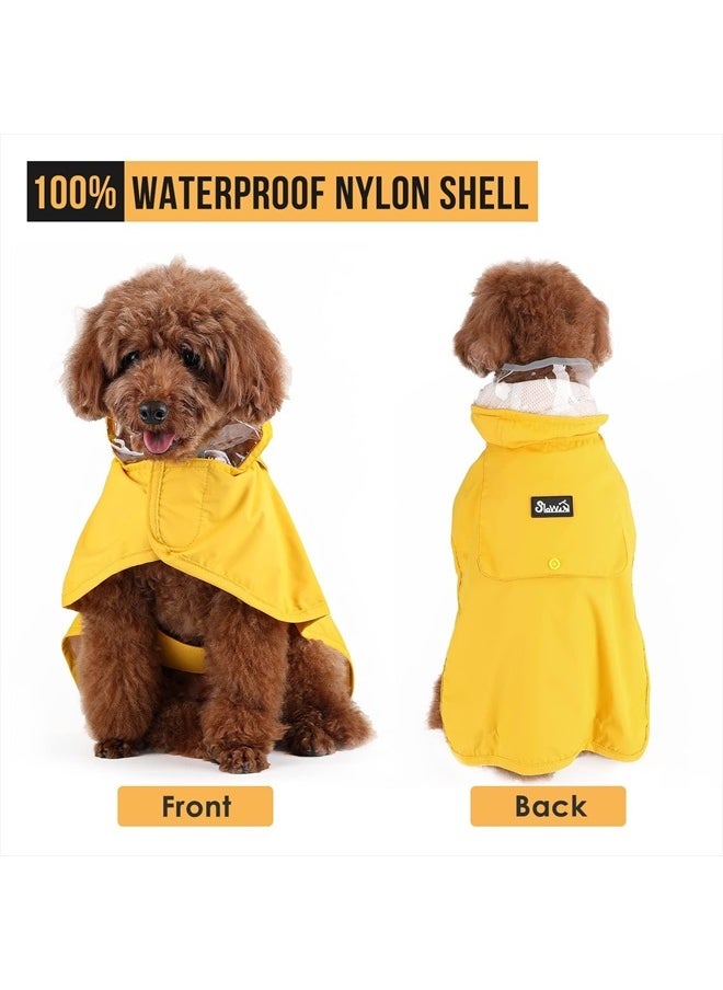 Dog Raincoat, Adjustable Dog Rain Jacket with Clear Hooded Double Layer for Large Medium Small Dogs Puppies, Waterproof Dog Rain Coat Poncho with Reflective Storage Pocket & Rim (Yellow, XXL) - pzsku/ZBD8B7A1320444BA2682CZ/45/_/1741162796/a07bf20e-2348-4715-ab44-f4177dc70e8d