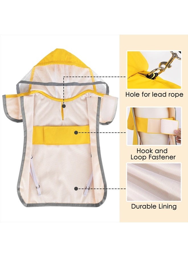 Dog Raincoat, Adjustable Dog Rain Jacket with Clear Hooded Double Layer for Large Medium Small Dogs Puppies, Waterproof Dog Rain Coat Poncho with Reflective Storage Pocket & Rim (Yellow, XXL) - pzsku/ZBD8B7A1320444BA2682CZ/45/_/1741162797/a58ba311-5b1b-4f8a-bcc4-d65187310f23