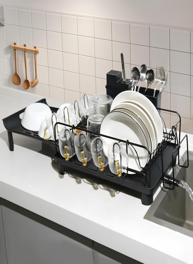 ifory Large Dish Drying Rack for Kitchen Counter - Expandable, Extra Large Dish Rack with Drainboard, Cutlery & Mug Holder - Anti-Rust, Space-Saving Design Perfect for Small Kitchens - Image 1