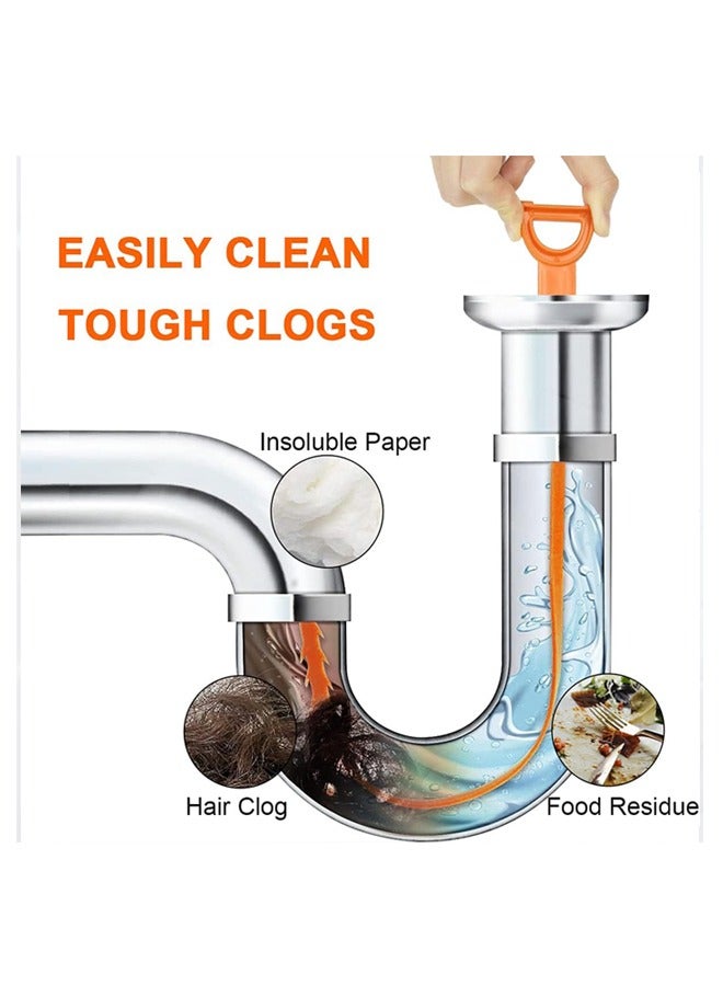 Drain Snake Cleaning Kit. Snake Hair Drain Clog Removal Kit,3 Packs Of 19.88 Inches  - Image 5