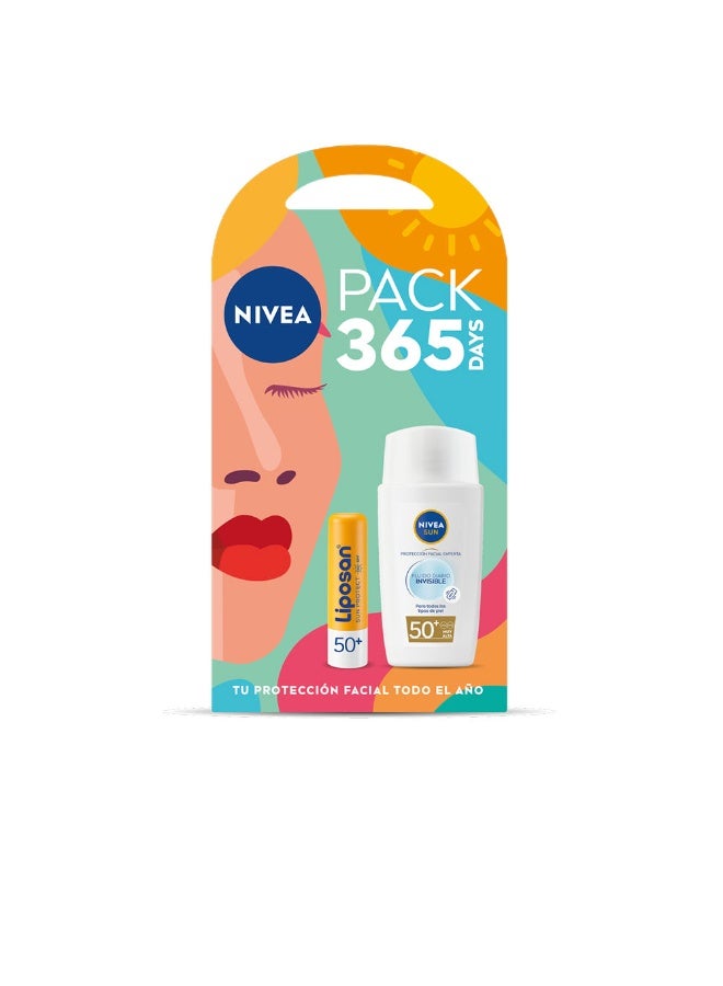 Nivea Daily Fluid SPF50+ (40ml) + 1 Lipstick (4.8g) - Image 1