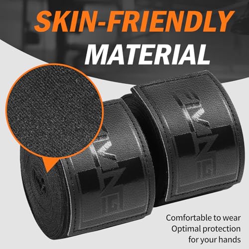 FIVING Premium Handwraps 180 inches Elastic Hand Wraps with Thumb Loop for Boxing, MMA, Muay Thai and Other Martial Arts 4m for Men & Women (Black, 4.5m) - Image 4