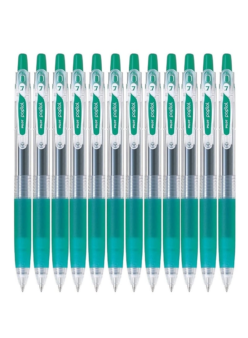 PILOT 12-Piece Gel Ink Roller Pen Green Ink - Image 1