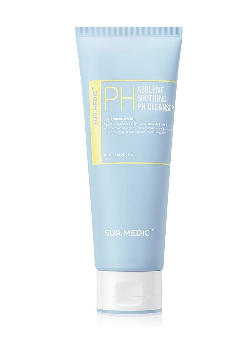 SUR.MEDIC+ - Azulene Soothing PH Cleanser 5.07 oz / 150ml - Hypoallergenic, Sensitive Skin, Smooth, Moisturizer, Centella, Korean Skin Care - Image 1