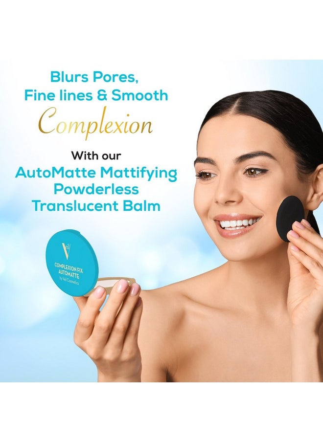 Veil Cosmetics Veil Complexion Fix Automatte Mattifying Balm - Anti-Shine Translucent Powderless Makeup - Prime, Set, Mattify, Touch-Up & Remove Oil - Blur Pores & Fine Lines - Smooth Complexion - All Skin Types  - Image 3