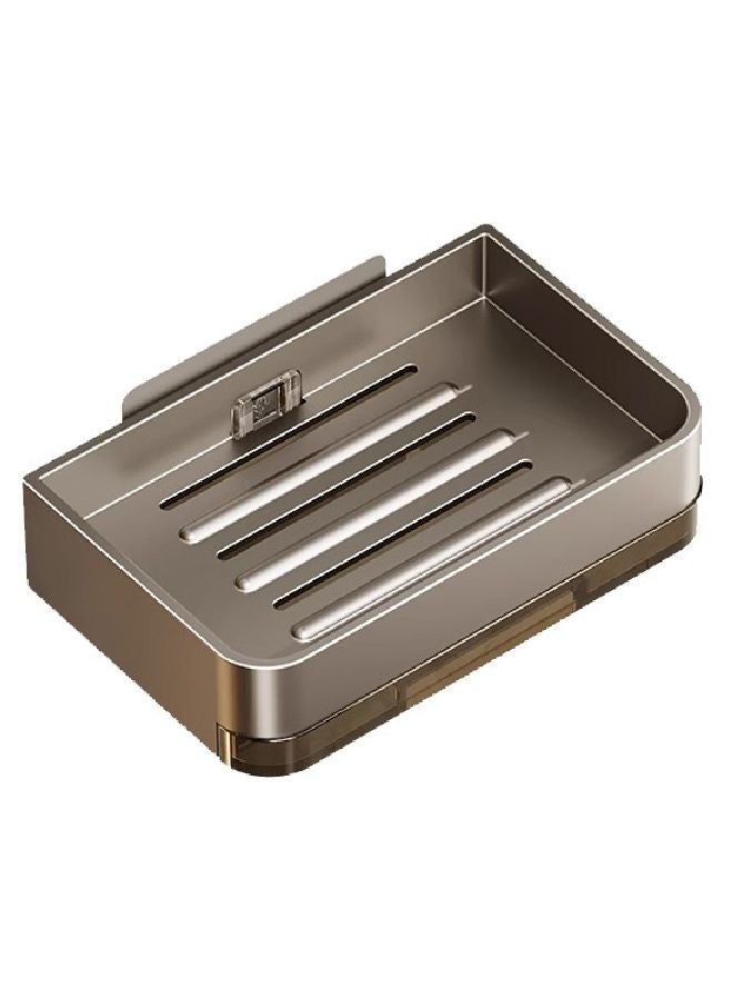 هومستر حامل صحن الصابون 2pcs، حامل الصابون للدش مع علبة الصرف، حامل الصابون المثبت على الجدار للحمام، المطبخ، العداد، الغسيل لتخزين الصابون، الإسفنجة، لا حفر صحن الصابون اللاصق - Image 5