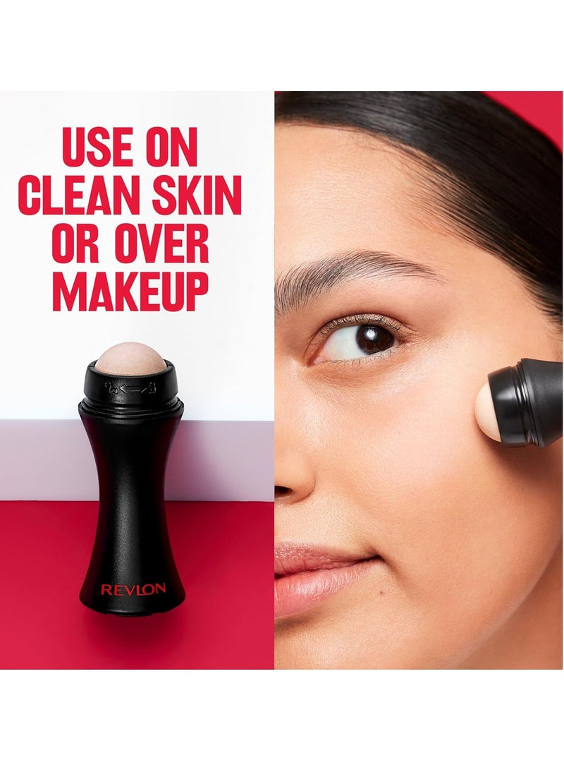 Revlon بكرة الوجه من ريفلون، هدايا للنساء، هدايا للجوارب، التحكم في البشرة الدهنية لمكياج الوجه، امتصاص الزيوت، أداة للعناية بالبشرة قابلة لإعادة الاستخدام من البركان للاستخدام في المنزل أو أثناء التنقل للتدليك المصغر - Image 1