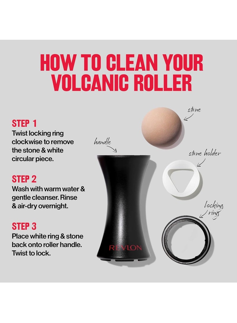 Revlon بكرة الوجه من ريفلون، هدايا للنساء، هدايا للجوارب، التحكم في البشرة الدهنية لمكياج الوجه، امتصاص الزيوت، أداة للعناية بالبشرة قابلة لإعادة الاستخدام من البركان للاستخدام في المنزل أو أثناء التنقل للتدليك المصغر - Image 4