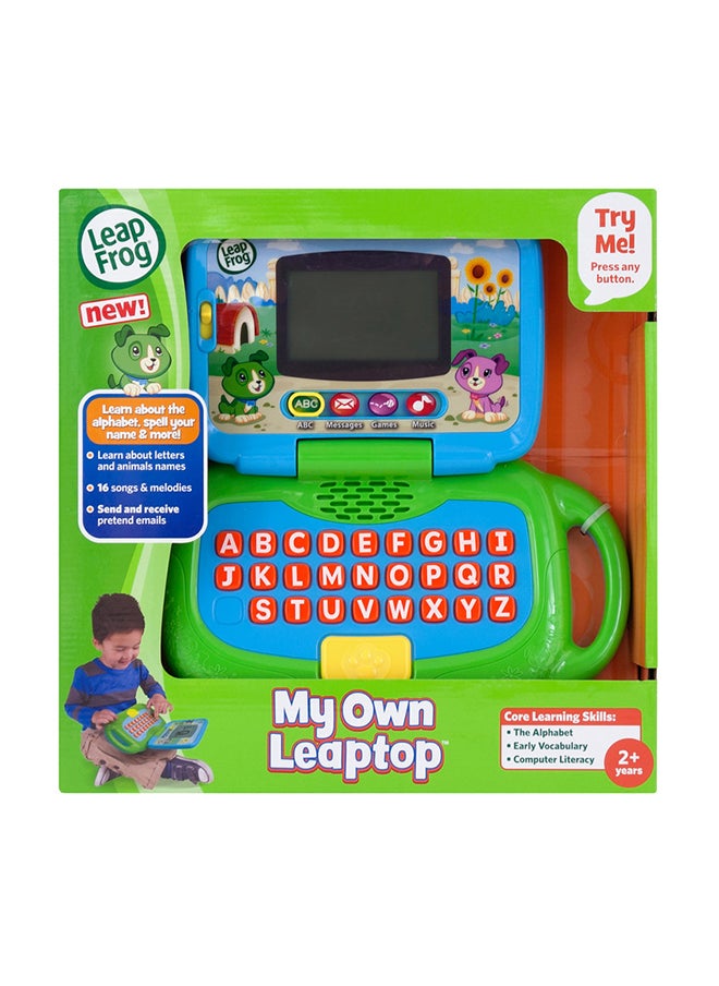 LeapFrog - 2 in 1 My own LeapTop Touch Laptop, Green, Learning Tablet for Kids with 10 Modes of Play, with Letters, Numbers, Vocabulary and Animals, Toy Laptop for Kids Ages 2 Years + - Image 1