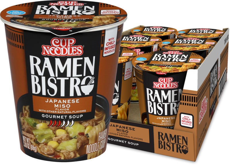 Nissin Cup Noodle Ramen Bistro, Japanese Miso, 3.1 Ounce (Pack of 6) - Image 1