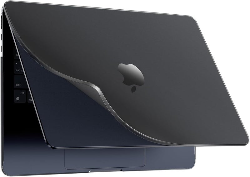 BlueSwan حافظة متوافقة مع MacBook Air 13 بوصة للأعوام 2026 و2025 و2024 و2022 M5 A3449 M4 A3240 M3 A3113 M2 A2681، غلاف حماية PP خارجي غير لامع ومقاوم للتشقق ومضاد لبصمات الأصابع لجهاز Mac 13.6 بوصة، أسود غير لامع - Image 1