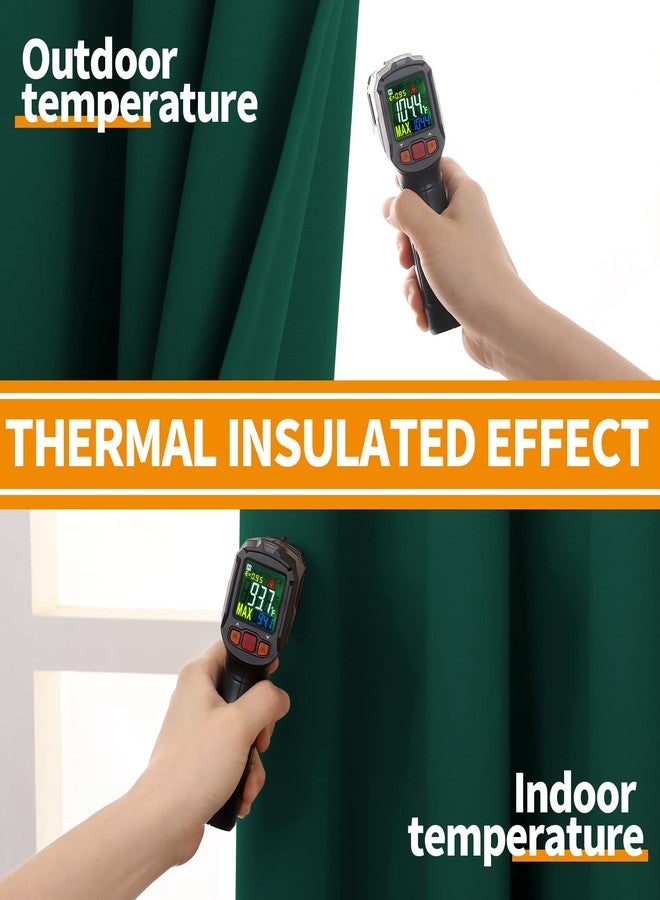 YoungsTex Emerald Green Blackout Curtains for Bedroom 72 Inch Length - Thermal Insulated Window Drapes with Grommet Room Darkening Privacy Christmas Decor for Living Room, 2 Panels, 42 x 72 Inch - Image 5