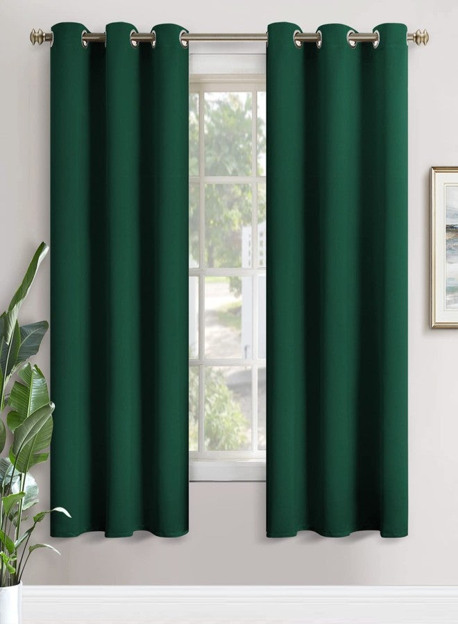 YoungsTex Emerald Green Blackout Curtains for Bedroom 72 Inch Length - Thermal Insulated Window Drapes with Grommet Room Darkening Privacy Christmas Decor for Living Room, 2 Panels, 42 x 72 Inch - Image 1