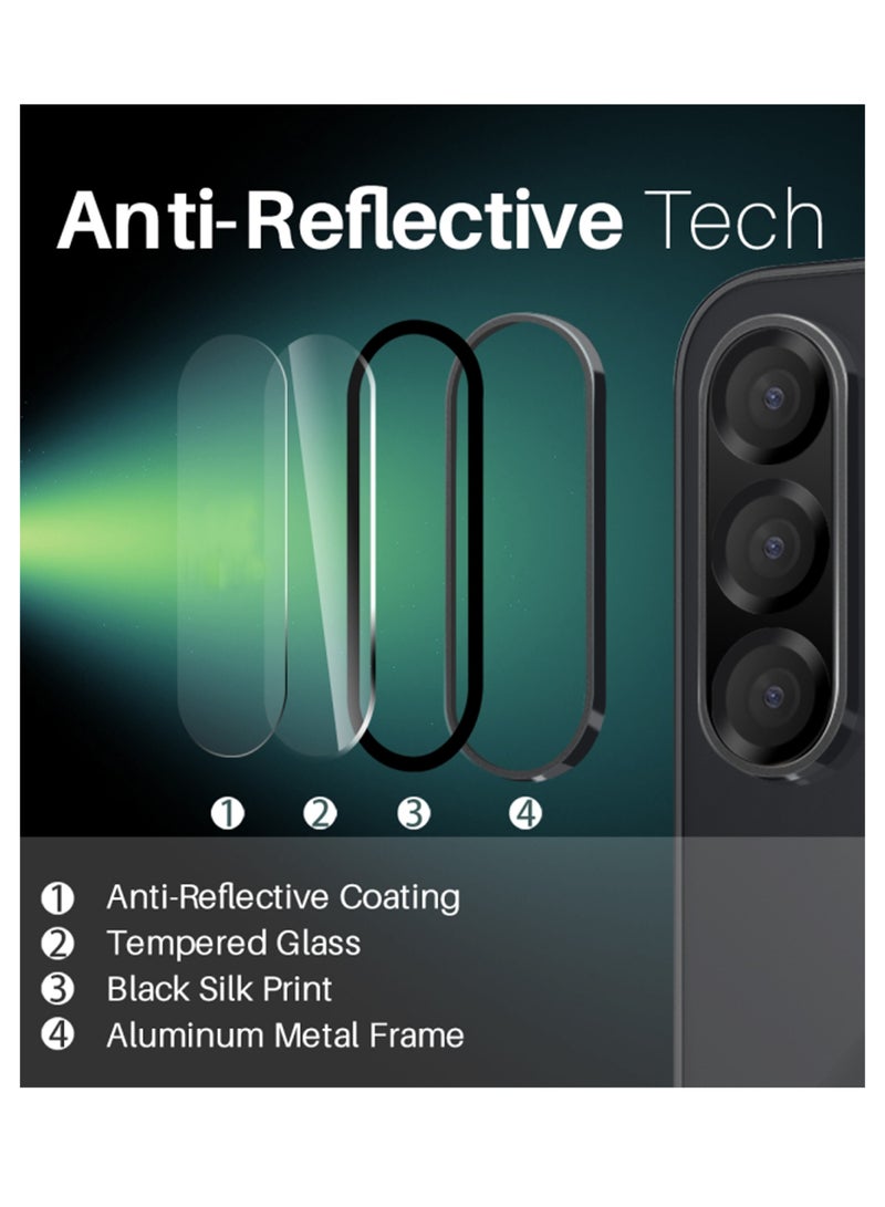 لجهاز سامسونج جالكسي A56 - واقي عدسة الكاميرا، زجاج مقسى فائق النحافة مقاوم للخدش مع حواف من الألمنيوم - Image 4